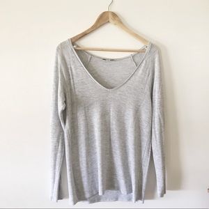 American Eagle Light Grey Long Sleeve Shirt